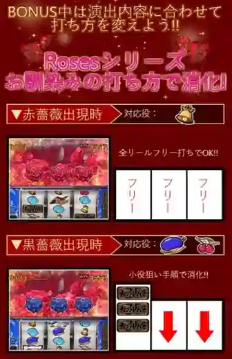 エンジェルローズのボーナス中の打ち方の画像