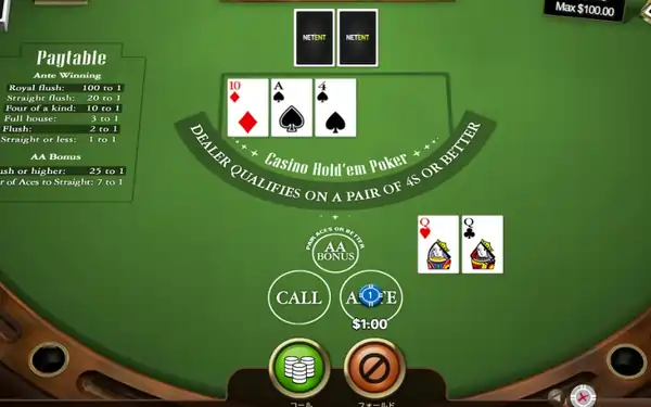 カジノホールデムの遊び方2