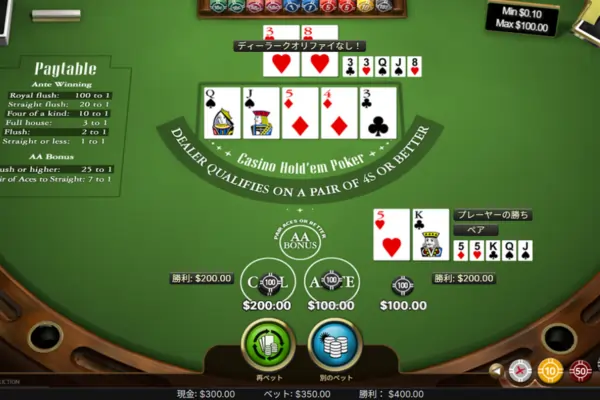 NetEnt社のカジノホールデムのフィーチャー画像