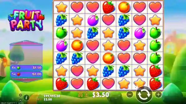フルーツパーティーのゲーム画面