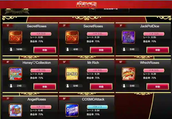 ベラジョンの人気ゲーム パチンコ館