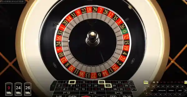 ライトニングルーレットのゲーム画面