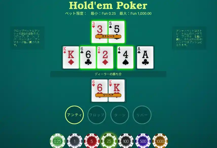 ロイヤルストレートフラッシュの出現確率