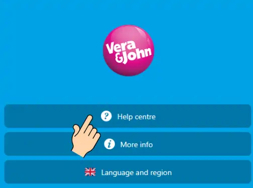 Help centre button in Vera&John