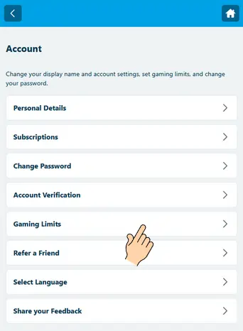 How to find Gaming Limits in VJ