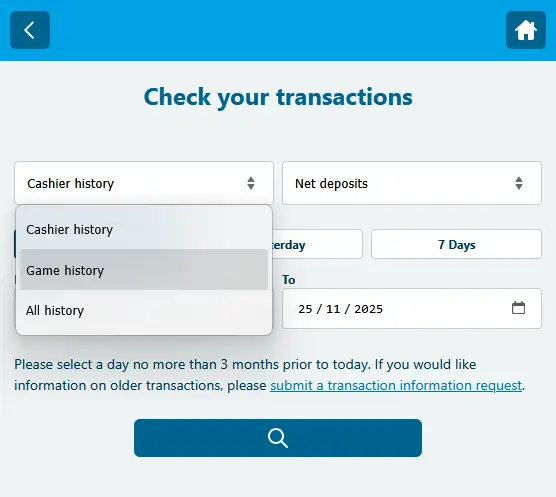 How to check your transaction history