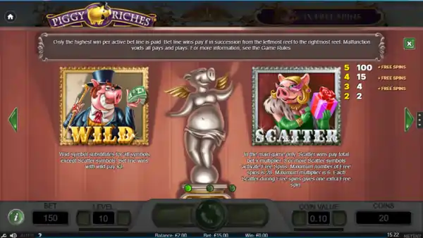 Wild symbol for piggy riches