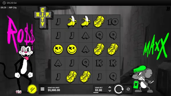 game screen in R.I.P. City Slot