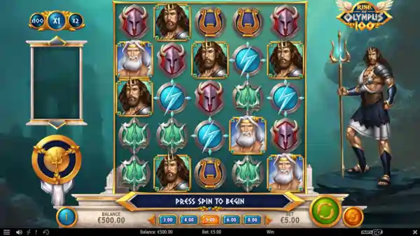 Game screen in Rise of Olympus 100