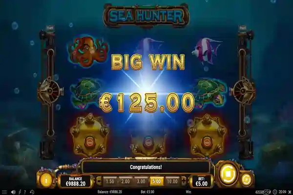 Big win in Sea Hunter Slot