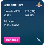 Sugar Rush 1000 info