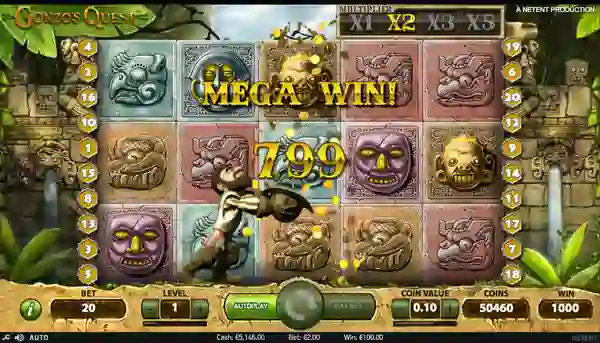 Multiplier in Gonzo's Quest