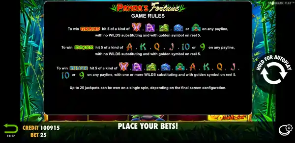 Jackpots in Panda’s Fortune